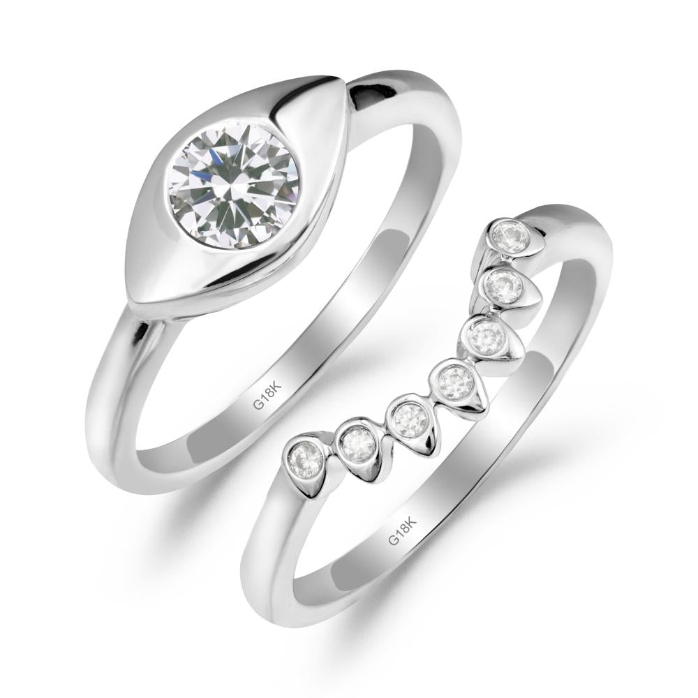 Cubic Zirconia Evil Eye Ring Set - LUO Jewelry #metal_xxxxx