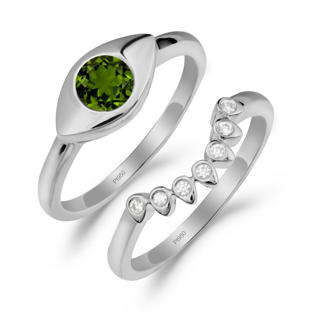 Evil Eye Diopside Ring Set - LUO Jewelry #metal_xxxxx