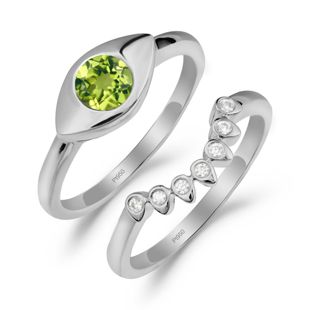 Evil Eye Peridot Ring Set - LUO Jewelry #metal_xxxxx