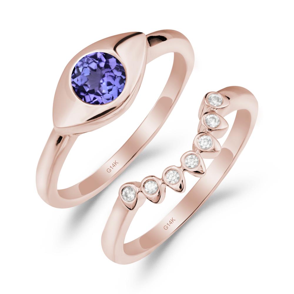 Evil Eye Tanzanite Ring Set - LUO Jewelry #metal_xxxxx