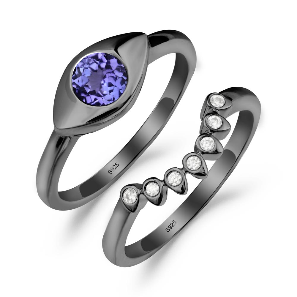 Evil Eye Tanzanite Ring Set - LUO Jewelry #metal_xxxxx