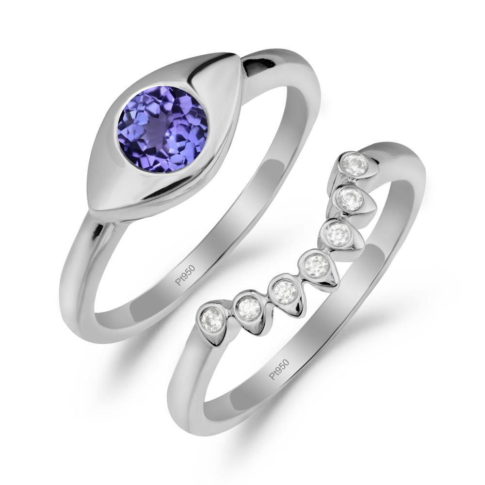 Evil Eye Tanzanite Ring Set - LUO Jewelry #metal_xxxxx