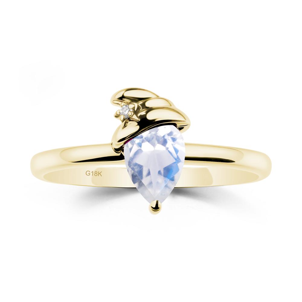 Pear Moonstone Hat Ring - LUO Jewelry #metal_18k yellow gold
