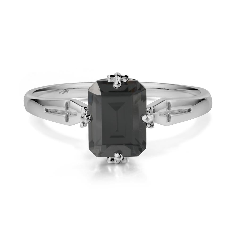 Simple Gothic Cross Cubic Zirconia Ring - LUO Jewelry #metal_platinum