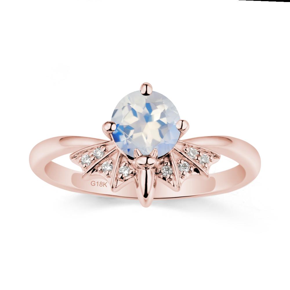 Gothic Bat Moonstone Ring - LUO Jewelry #metal_18k rose gold