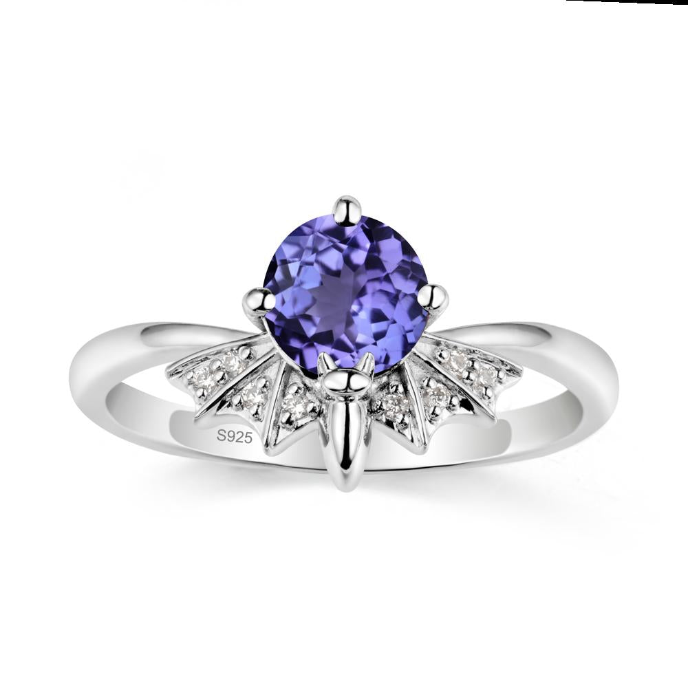 Gothic Bat Tanzanite Ring - LUO Jewelry #metal_sterling silver