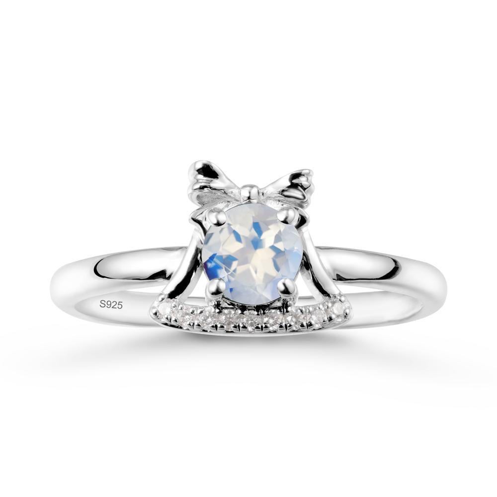 Chrismas Moonstone Ring with Jingle Bells Design - LUO Jewelry #metal_sterling silver
