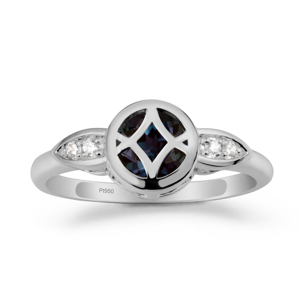 Celtic Knot Alexandrite Ring for Women - LUO Jewelry #metal_platinum