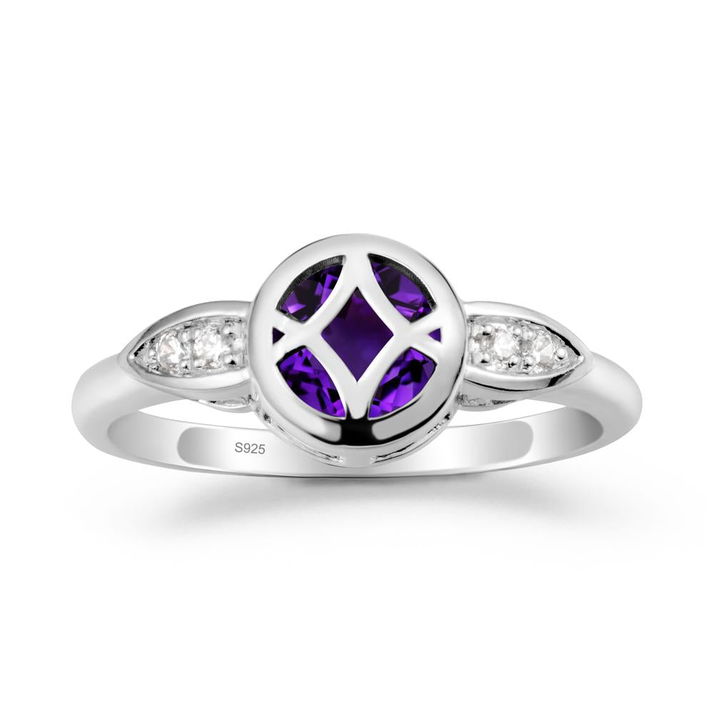 Amethyst Celtic Knot Ring - LUO Jewelry #metal_sterling silver