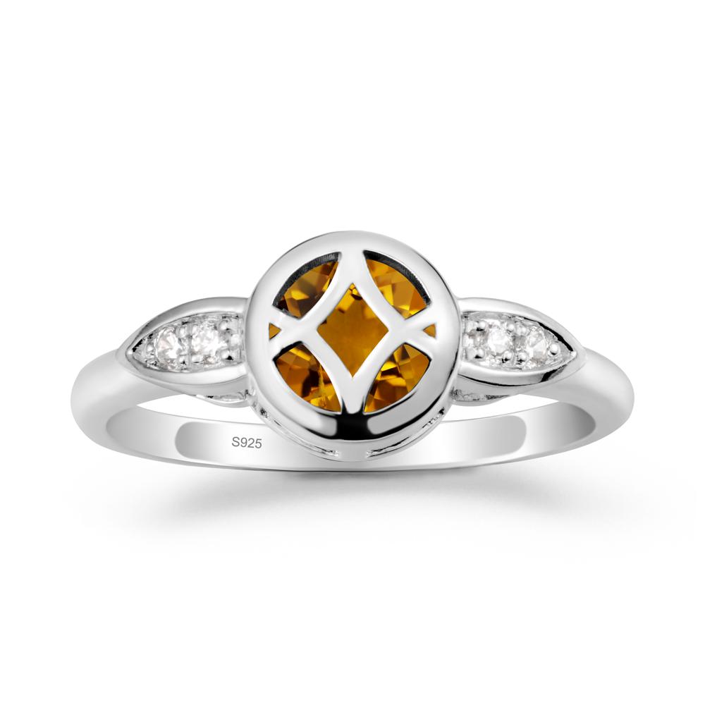 Citrine Celtic Knot Ring - LUO Jewelry #metal_sterling silver