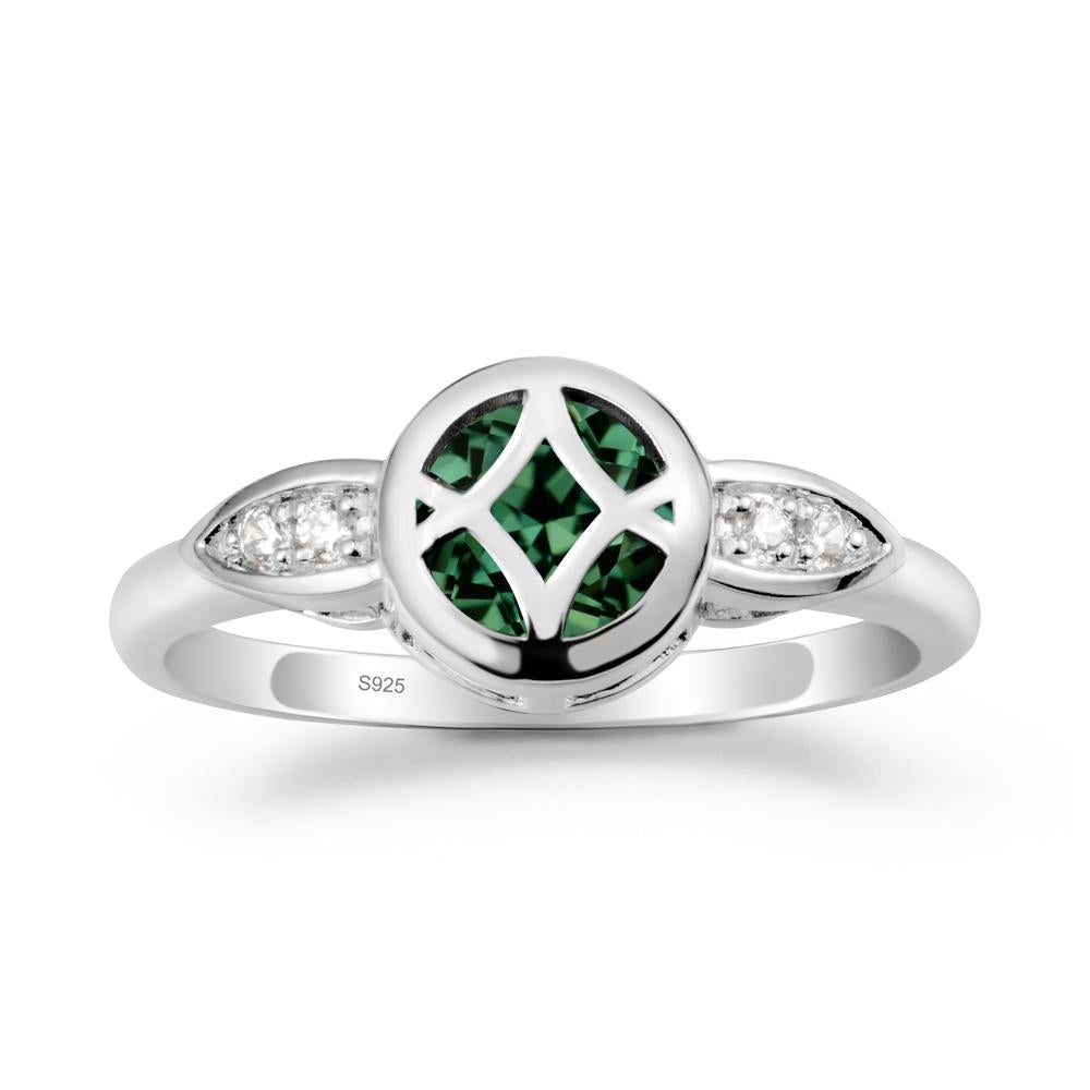 Green Sapphire Celtic Knot Ring - LUO Jewelry #metal_sterling silver