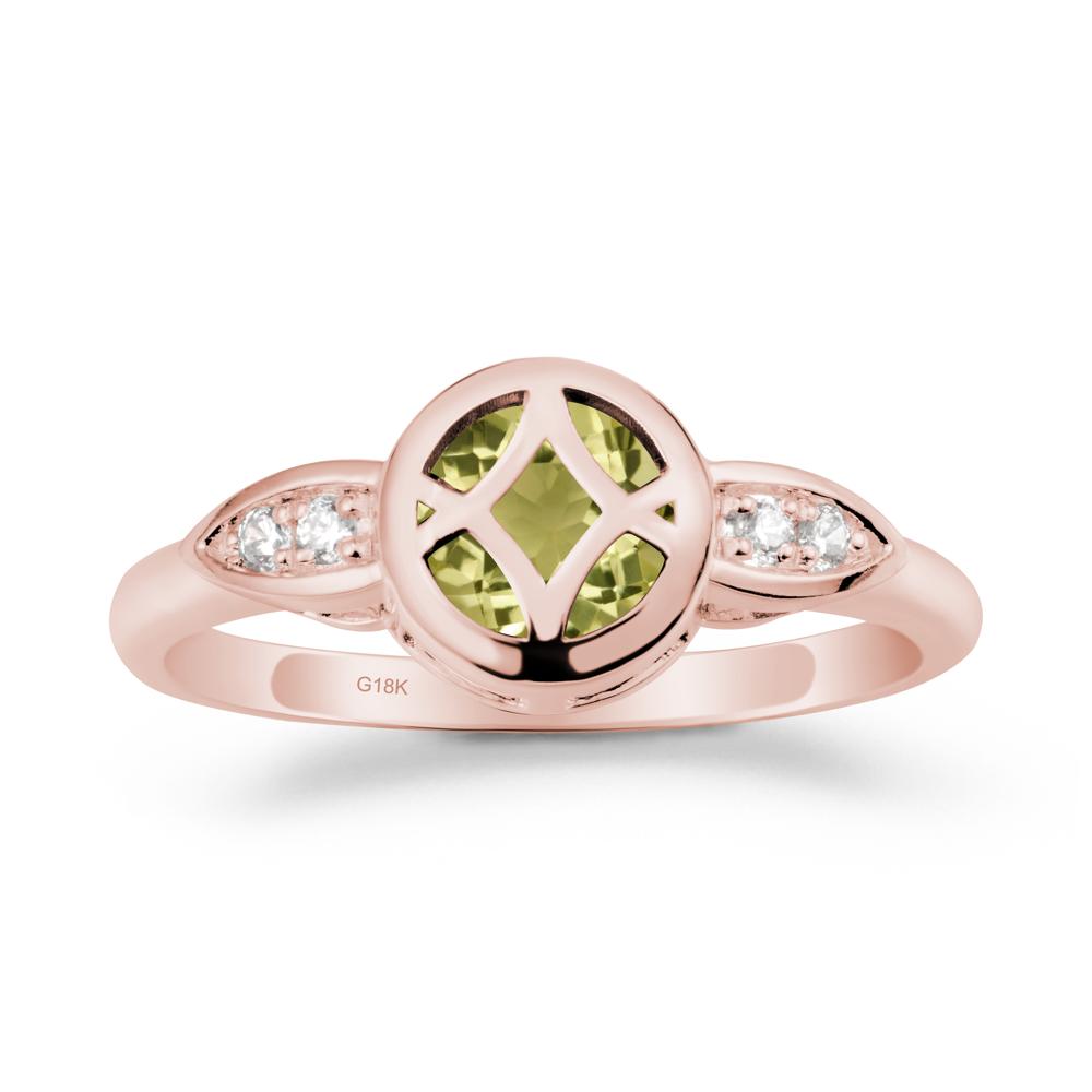 Celtic Knot Lemon Quartz Engagement Ring - LUO Jewelry #metal_18k rose gold