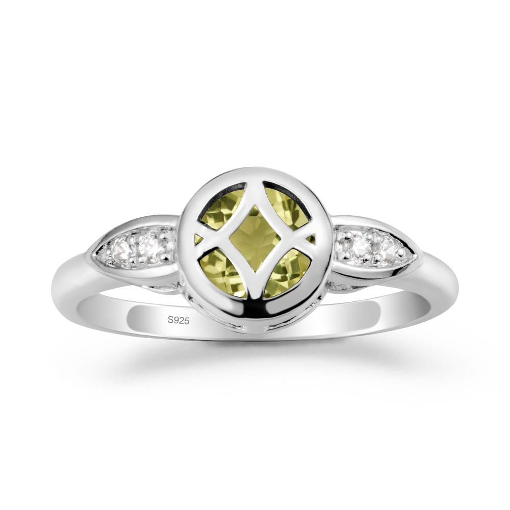 Celtic Knot Lemon Quartz Engagement Ring - LUO Jewelry #metal_sterling silver