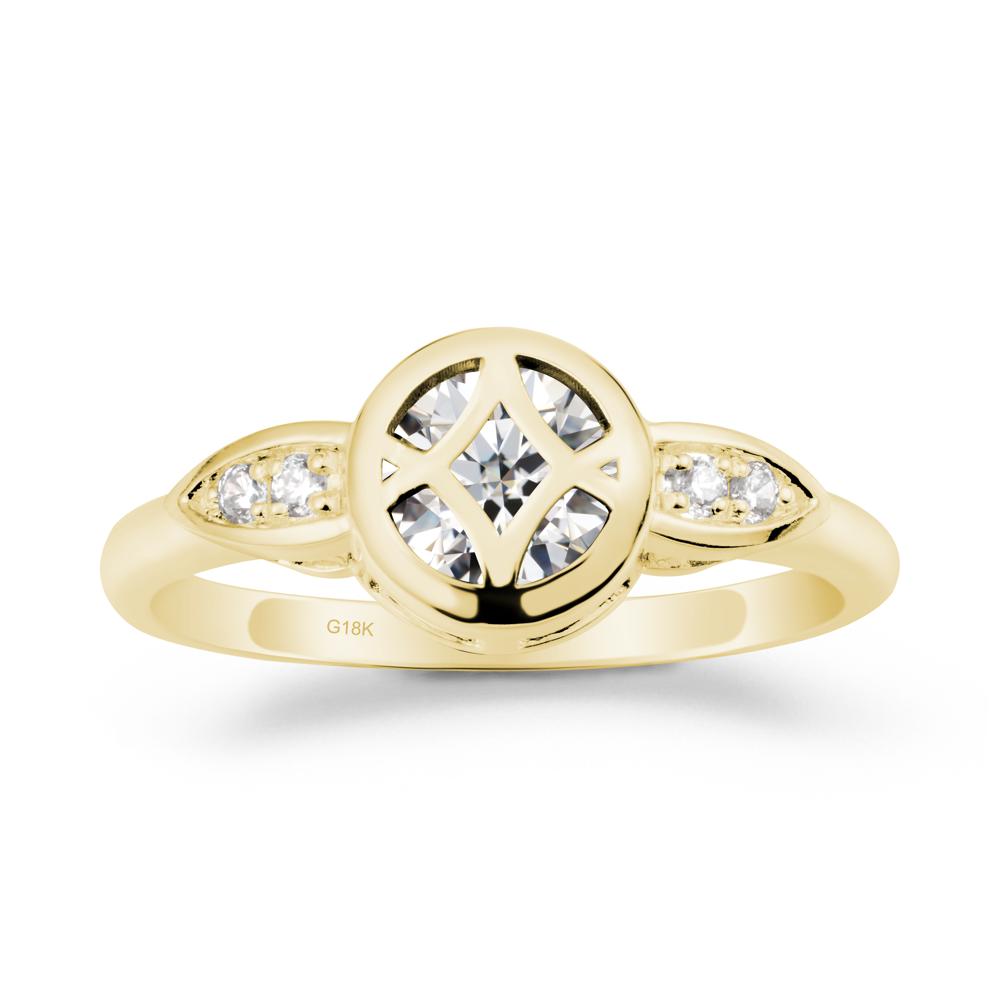 Moissanite Celtic Knot Ring - LUO Jewelry #metal_18k yellow gold