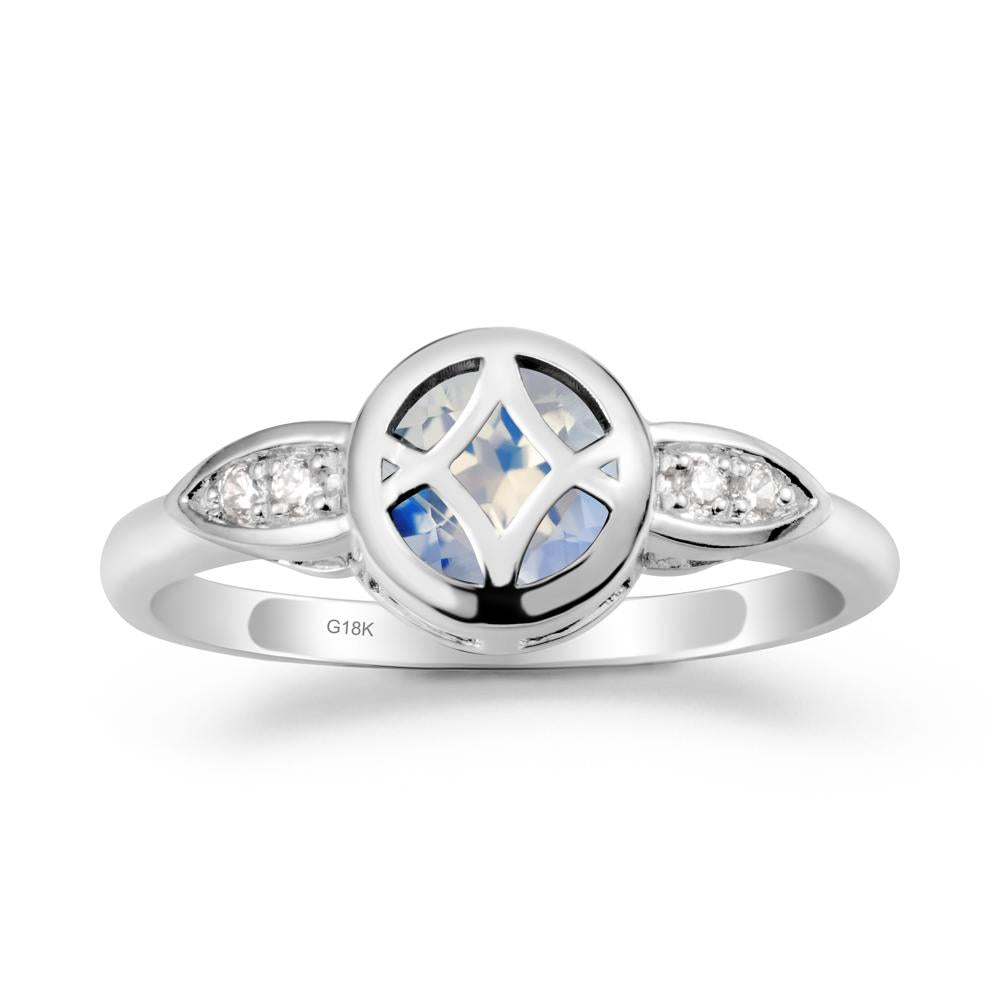 Celtic Knot Moonstone Engagement Ring - LUO Jewelry #metal_18k white gold