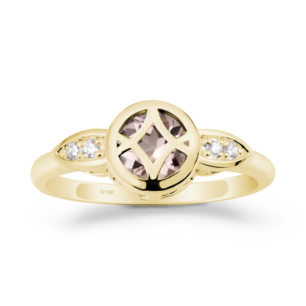 Celtic Knot Morganite Ring for Women - LUO Jewelry #metal_18k yellow gold