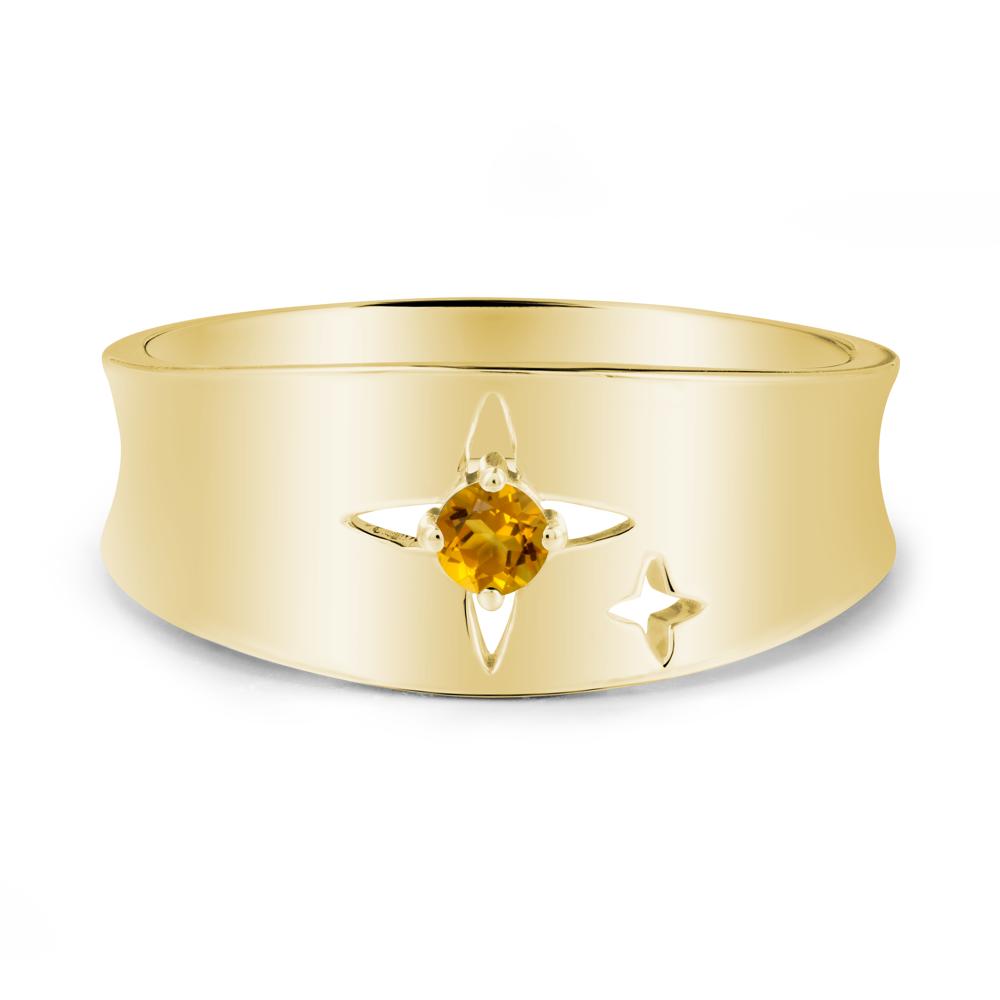Four Point Star Citrine Ring - LUO Jewelry #metal_18k yellow gold