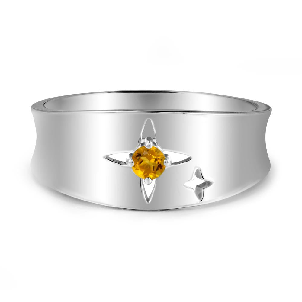Four Point Star Citrine Ring - LUO Jewelry #metal_sterling silver