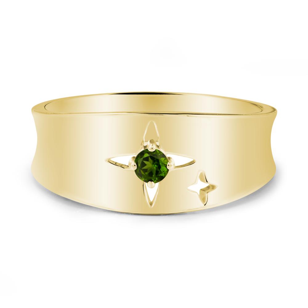 Diopside Four Point Star Ring - LUO Jewelry #metal_18k yellow gold