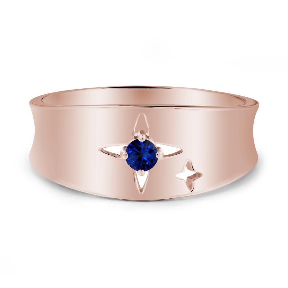 Four Point Star Sapphire Ring - LUO Jewelry #metal_14k rose gold