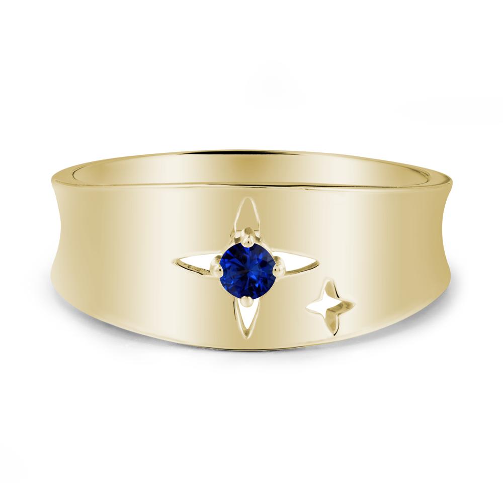 Four Point Star Sapphire Ring - LUO Jewelry #metal_14k yellow gold