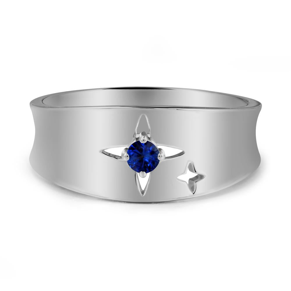 Four Point Star Sapphire Ring - LUO Jewelry #metal_platinum