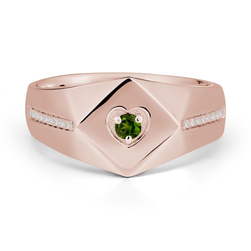 Minimalist Men Diopside Ring - LUO Jewelry #metal_14k rose gold
