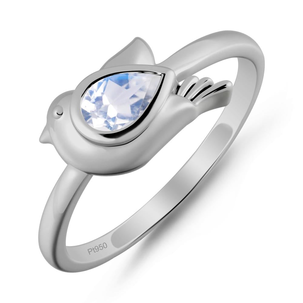 Peace Dove Moonstone Ring - LUO Jewelry #metal_platinum