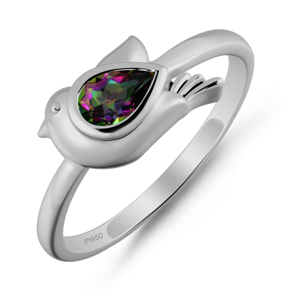 Peace Dove Mystic Topaz Ring - LUO Jewelry #metal_platinum