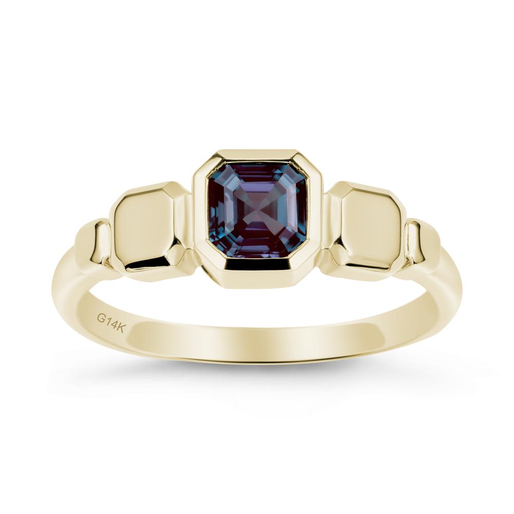 Geometric Ascher Alexandrite Ring - LUO Jewelry #metal_14k yellow gold