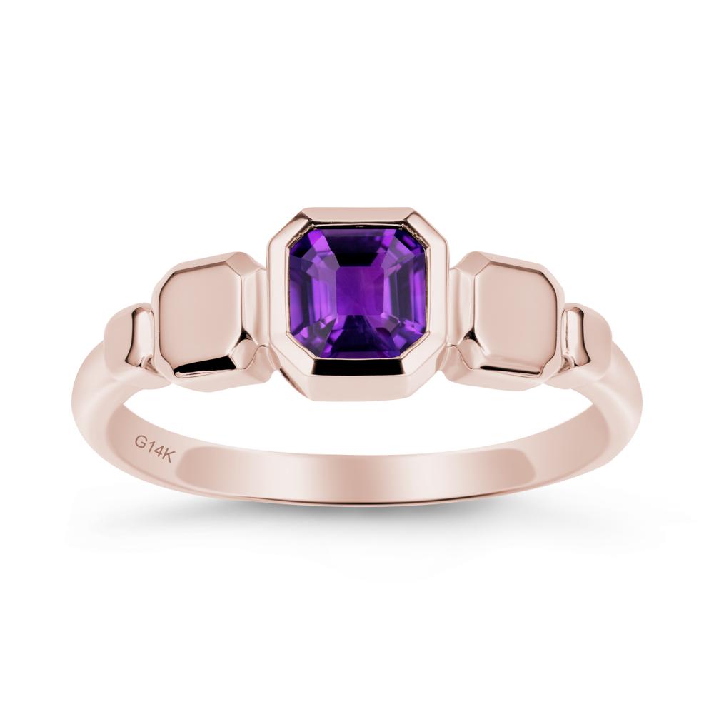 Unique Ascher Amethyst Ring - LUO Jewelry #metal_14k rose gold