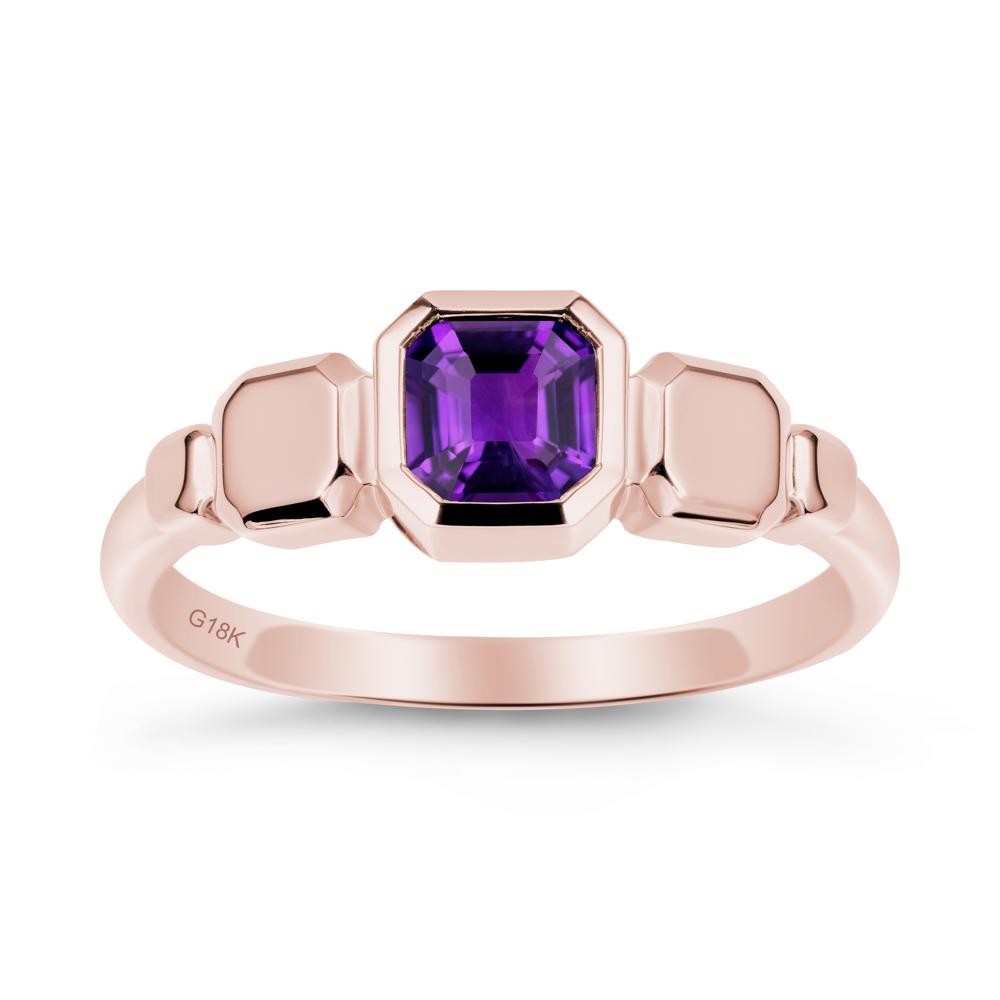 Unique Ascher Amethyst Ring - LUO Jewelry #metal_18k rose gold