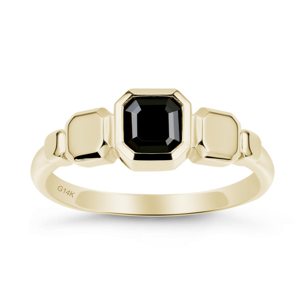 Unique Ascher Black Spinel Ring - LUO Jewelry #metal_14k yellow gold