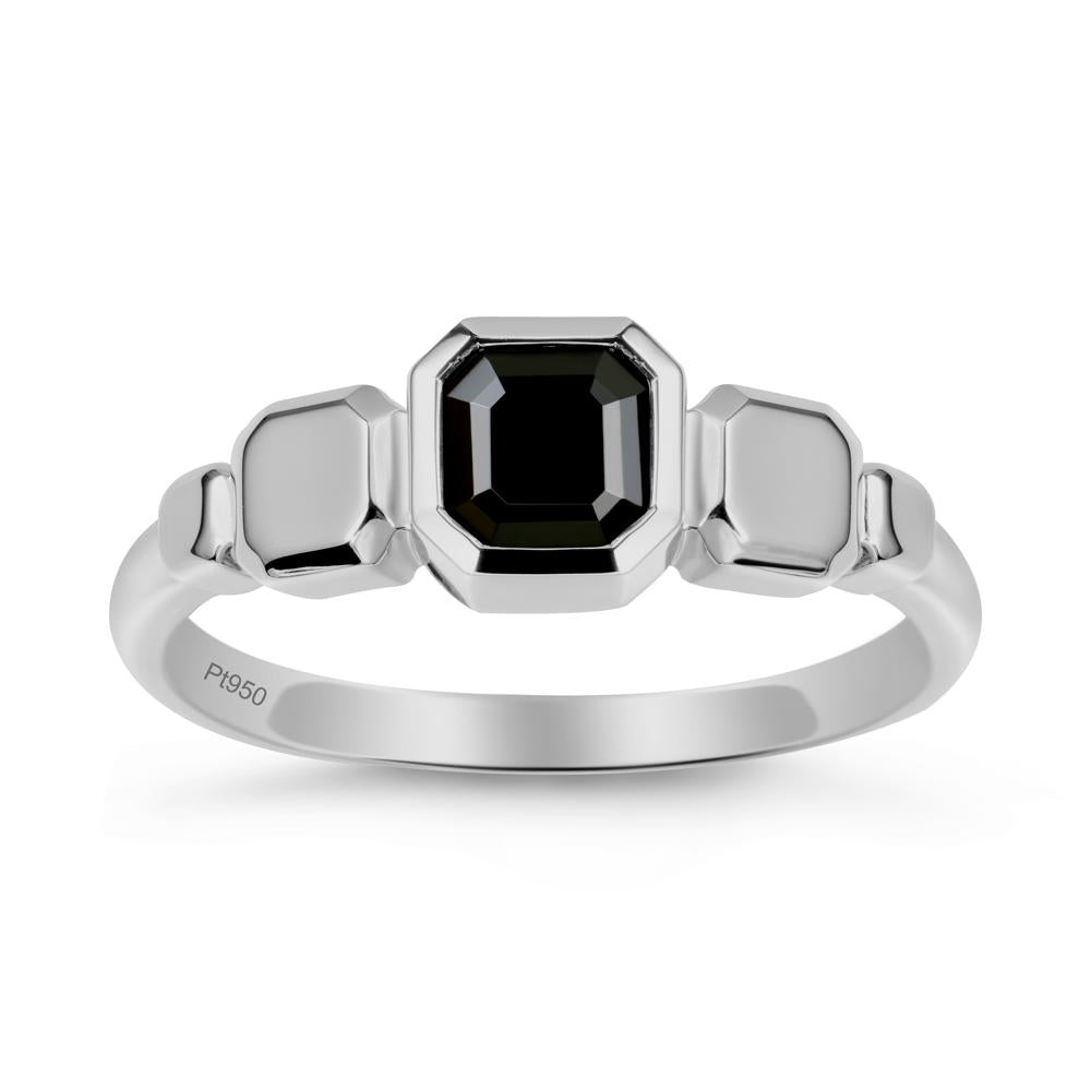 Unique Ascher Black Spinel Ring - LUO Jewelry #metal_platinum