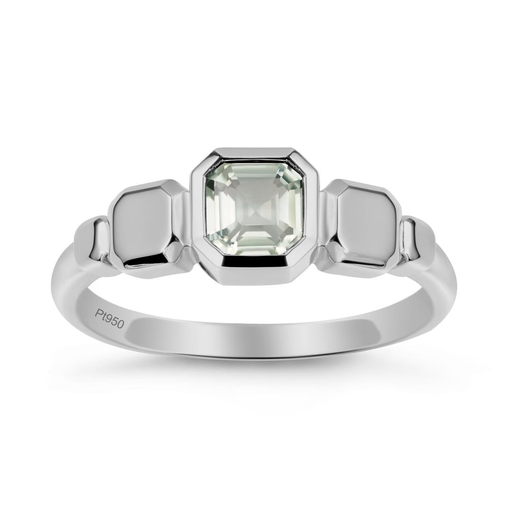 Unique Ascher Green Amethyst Ring - LUO Jewelry #metal_platinum
