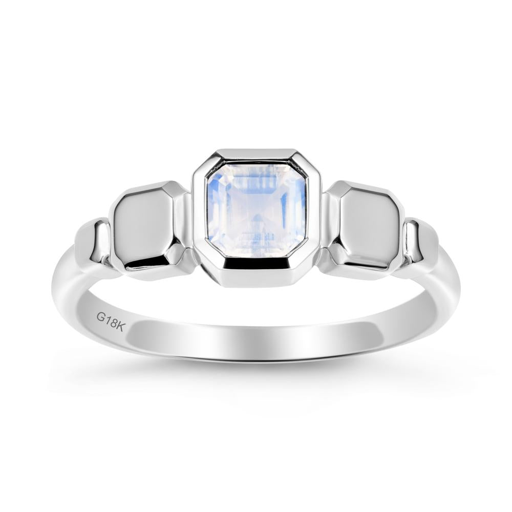 Unique Ascher Moonstone Ring - LUO Jewelry #metal_18k white gold