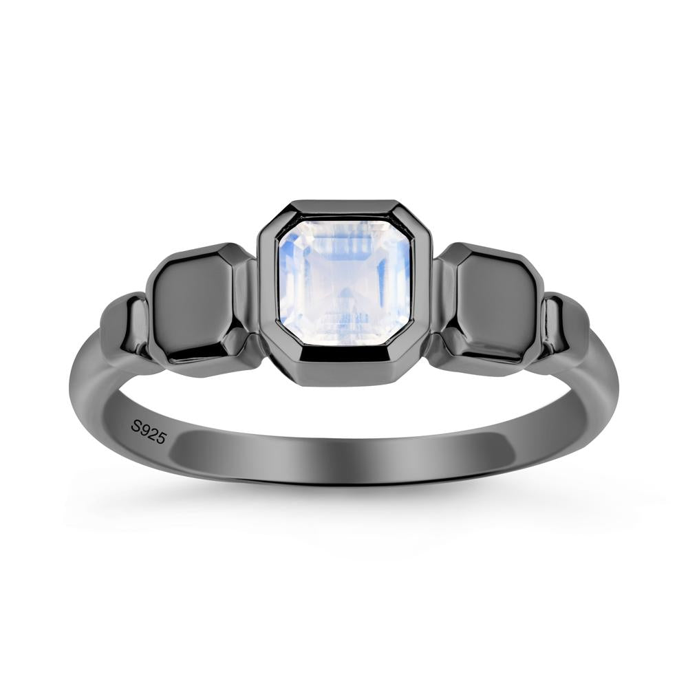 Unique Ascher Moonstone Ring - LUO Jewelry #metal_black finish sterling silver