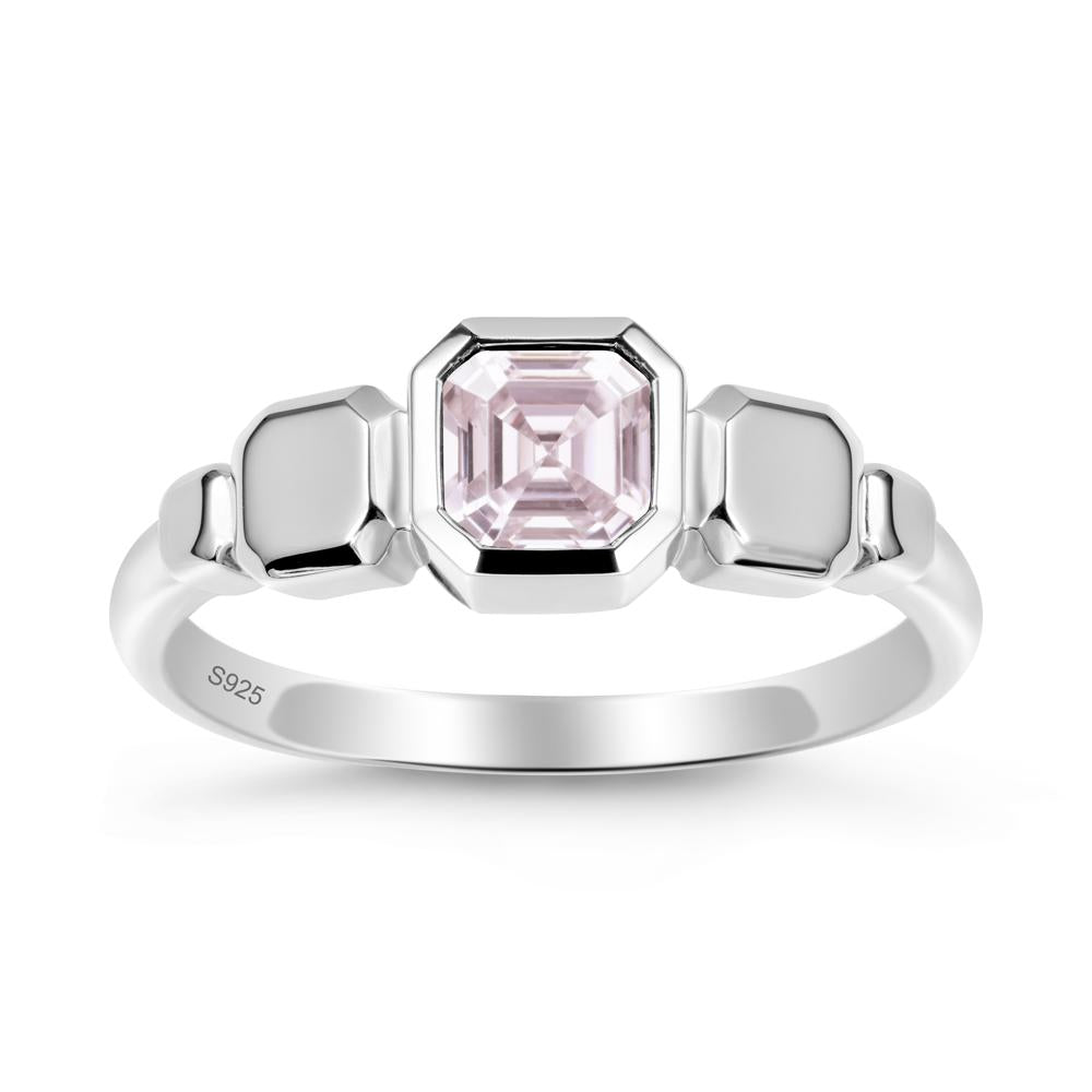 Unique Ascher Pink Cubic Zirconia Ring - LUO Jewelry #metal_sterling silver