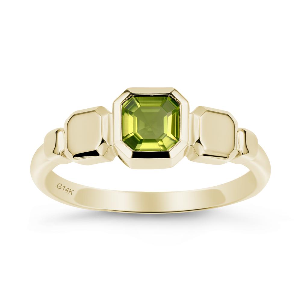 Geometric Ascher Peridot Ring - LUO Jewelry #metal_14k yellow gold