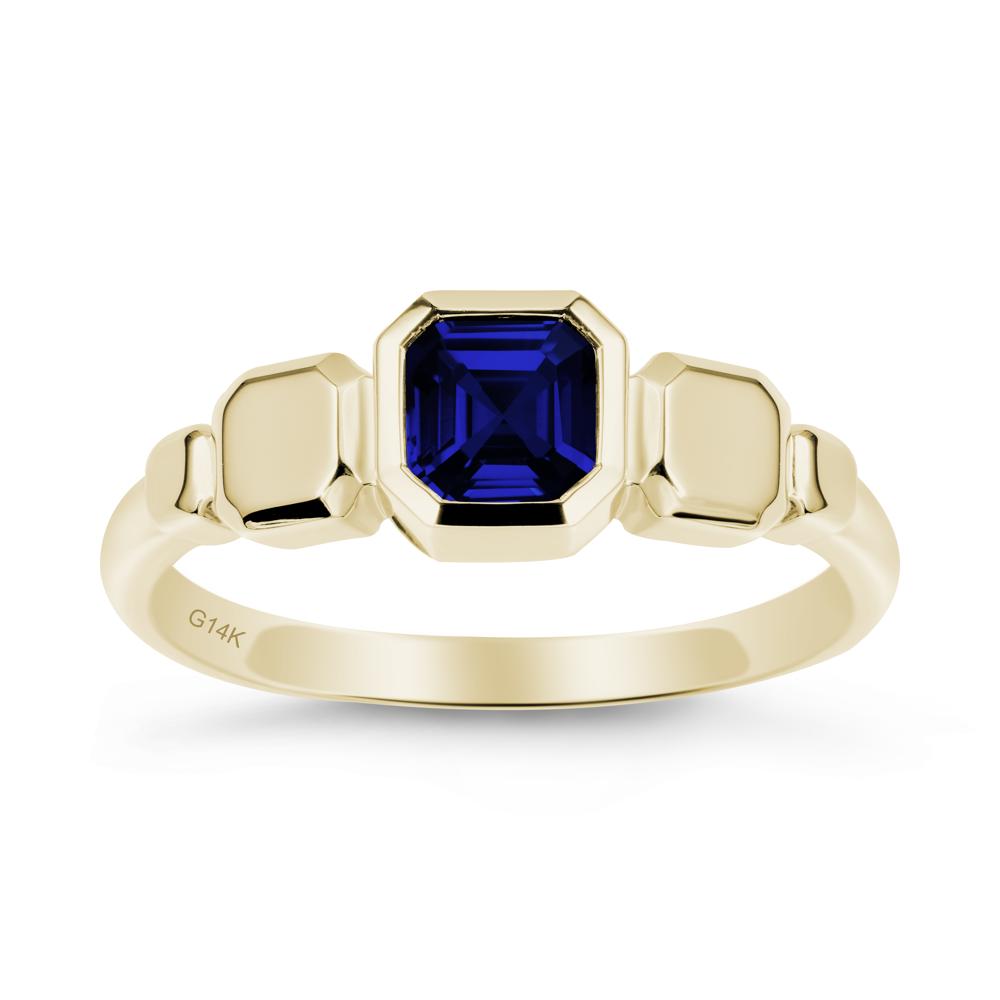 Unique Ascher Sapphire Ring - LUO Jewelry #metal_14k yellow gold