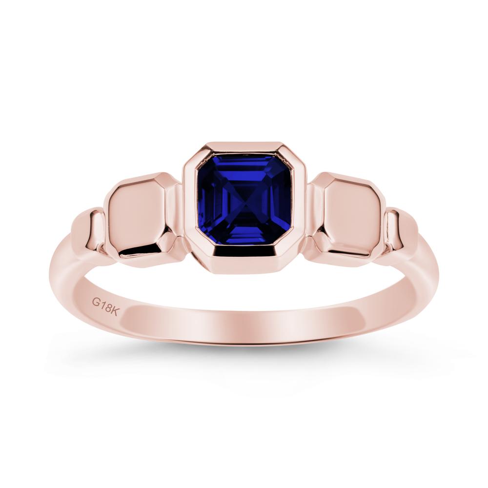 Unique Ascher Sapphire Ring - LUO Jewelry #metal_18k rose gold