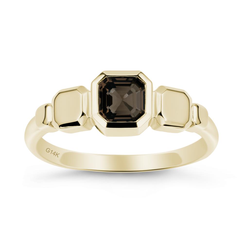 Geometric Ascher Smoky Quartz Ring - LUO Jewelry #metal_14k yellow gold