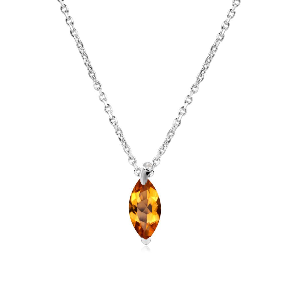 Nature Inspired Leaf Citrine Necklace - LUO Jewelry #metal_sterling silver