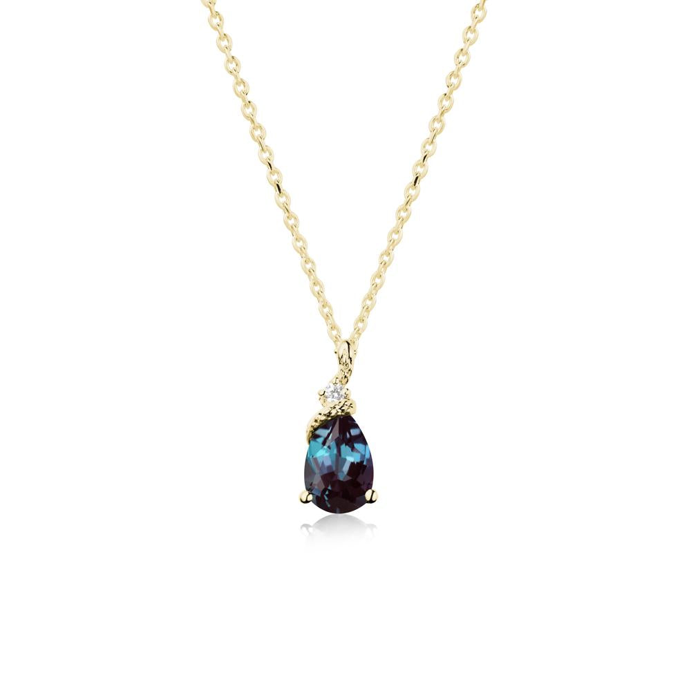 Pear Alexandrite Snake Necklace - LUO Jewelry #metal_18k yellow gold