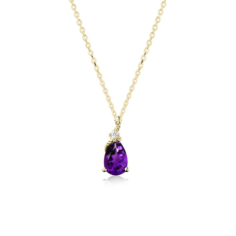 Pear Amethyst Serpent Necklace - LUO Jewelry #metal_18k yellow gold
