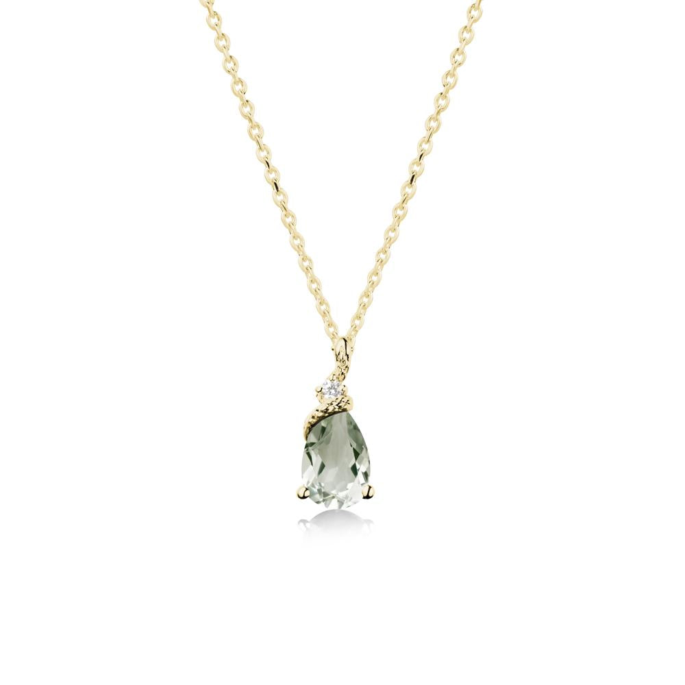 Pear Green Amethyst Snake Necklace - LUO Jewelry #metal_18k yellow gold