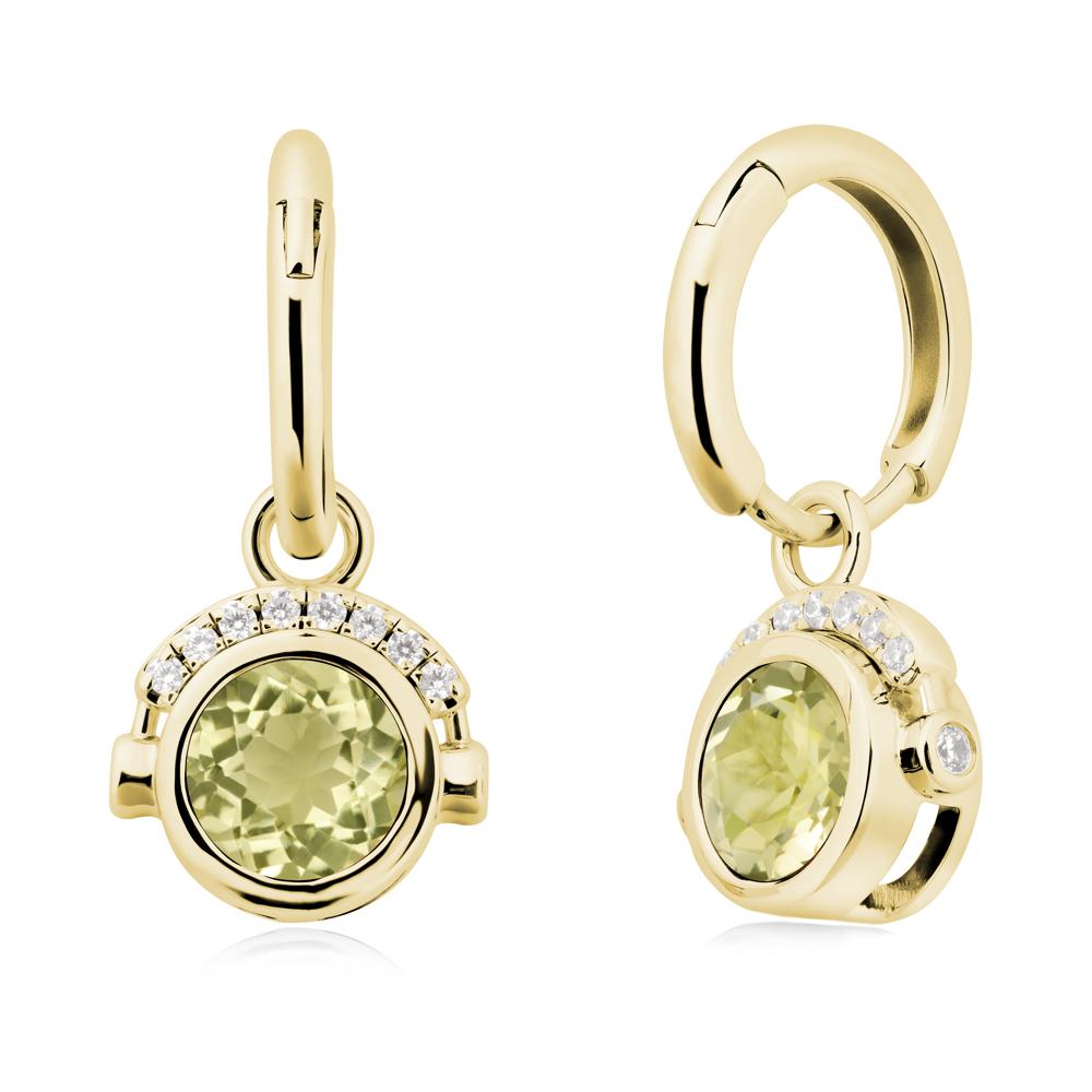 Headphones-Inspired Playful Lemon Quartz Earrings - LUO Jewelry #metal_18k yellow gold