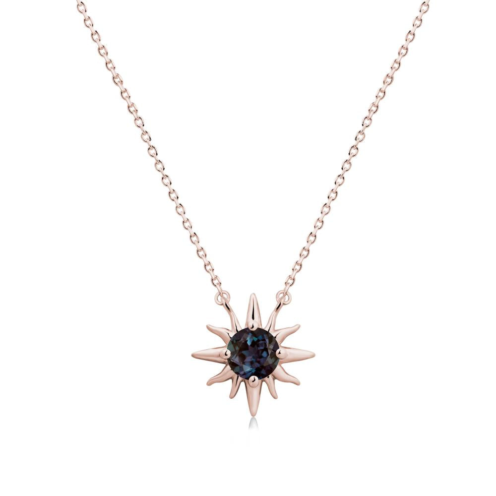 Celestial Sun Alexandrite Necklace - LUO Jewelry #metal_14k rose gold