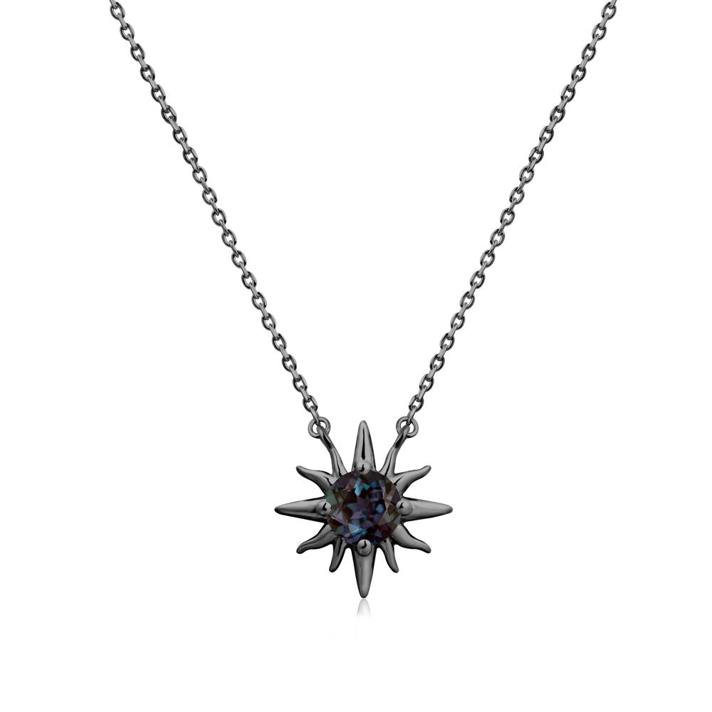 Celestial Sun Alexandrite Necklace - LUO Jewelry #metal_black finish sterling silver