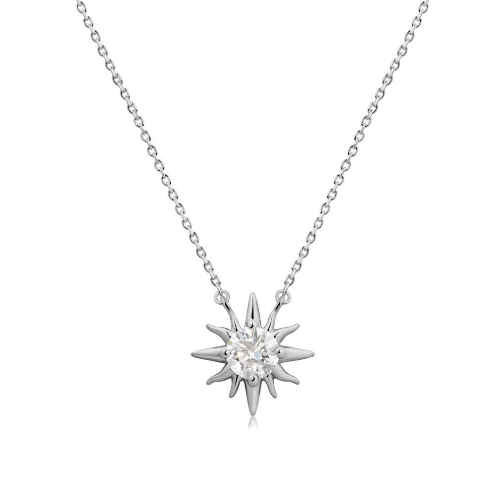 Celestial Sun Diamond Necklace - LUO Jewelry #metal_platinum